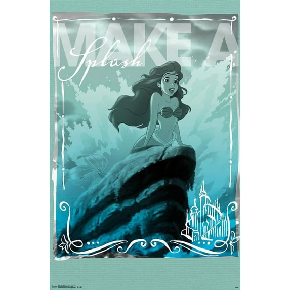 Disney The Little Mermaid - Ariel - Splash Wall Poster, 22.375" x 34"