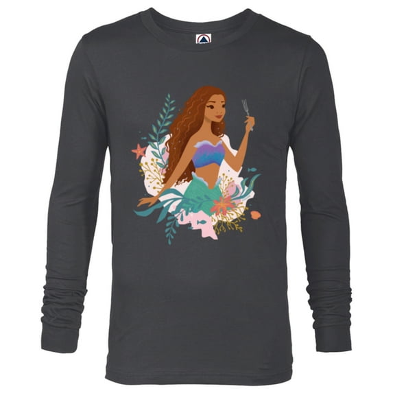 Disney The Little Mermaid Ariel Undersea Discovery - Long Sleeve T-Shirt for Men - Customized-Charcoal Heather