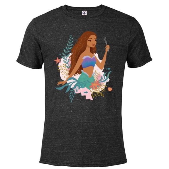 Disney The Little Mermaid Ariel Undersea Discovery - Short Sleeve Blended T-Shirt for Adults - Customized-Black Snow Heather