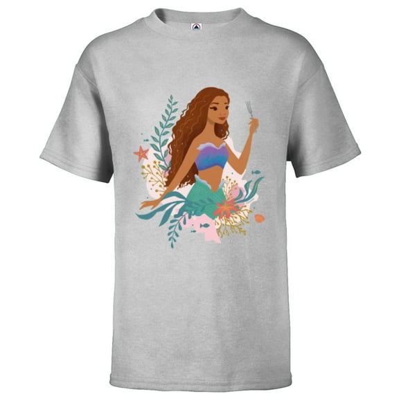 Disney The Little Mermaid Ariel Undersea Discovery - Short Sleeve T-Shirt for Kids - Customized-Athletic Heather