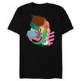 thumbnail image 1 of Disney The Little Mermaid Ariel and Flounder Find - Short Sleeve Blended T-Shirt for Adults - Customized-Black, 1 of 5