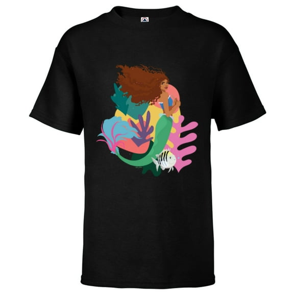 Disney The Little Mermaid Ariel and Flounder Find - Short Sleeve T-Shirt for Kids - Customized-Black