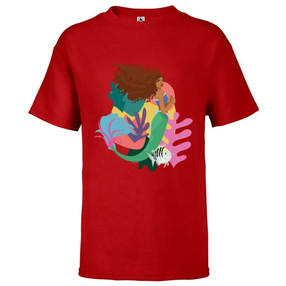 Disney The Little Mermaid Ariel and Flounder Find - Short Sleeve T-Shirt for Kids - Customized-Red
