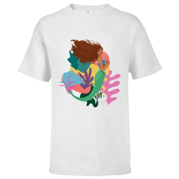 Disney The Little Mermaid Ariel and Flounder Find - Short Sleeve T-Shirt for Kids - Customized-White
