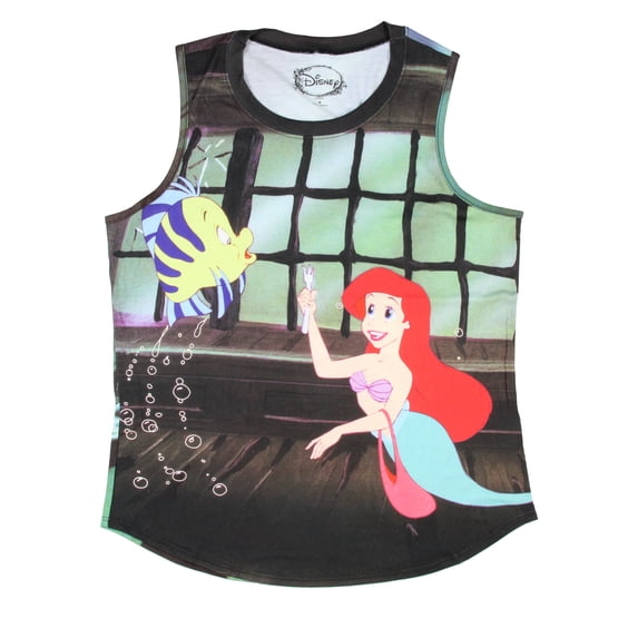 Disney The Little Mermaid Ariel and Flounder Muscle Tank Top