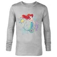 thumbnail image 1 of Disney The Little Mermaid Ariel and Flounder Sea - Long Sleeve T-Shirt for Men -Customized-Athletic Heather, 1 of 5