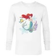 thumbnail image 1 of Disney The Little Mermaid Ariel and Flounder Sea - Long Sleeve T-Shirt for Men -Customized-White, 1 of 5