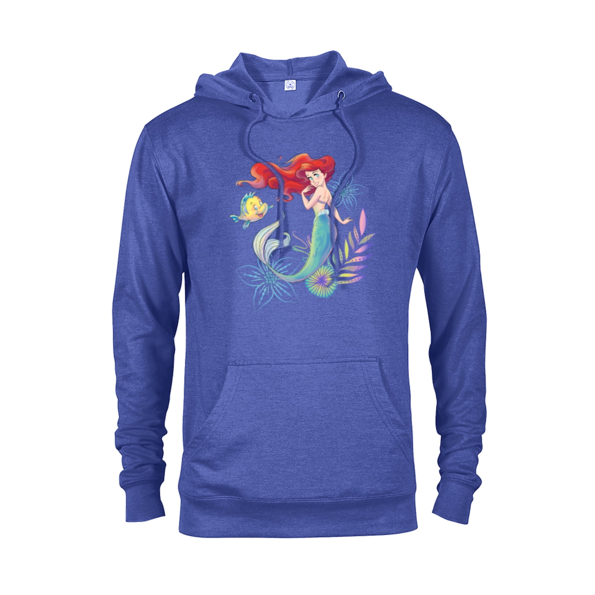 Disney The Little Mermaid Ariel and Flounder Sea - Pullover Hoodie for  Adults -Customized-Royal Heather - Walmart.com