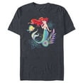 thumbnail image 1 of Disney The Little Mermaid Ariel and Flounder Sea - Short Sleeve Blended T-Shirt for Adults -Customized-Navy Heather, 1 of 5