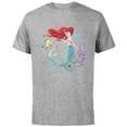 thumbnail image 1 of Disney The Little Mermaid Ariel and Flounder Sea - Short Sleeve Cotton T-Shirt for Adults -Customized-Athletic Heather, 1 of 5