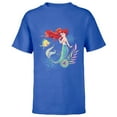 thumbnail image 1 of Disney The Little Mermaid Ariel and Flounder Sea - Short Sleeve T-Shirt for Kids -Customized-Royal, 1 of 5
