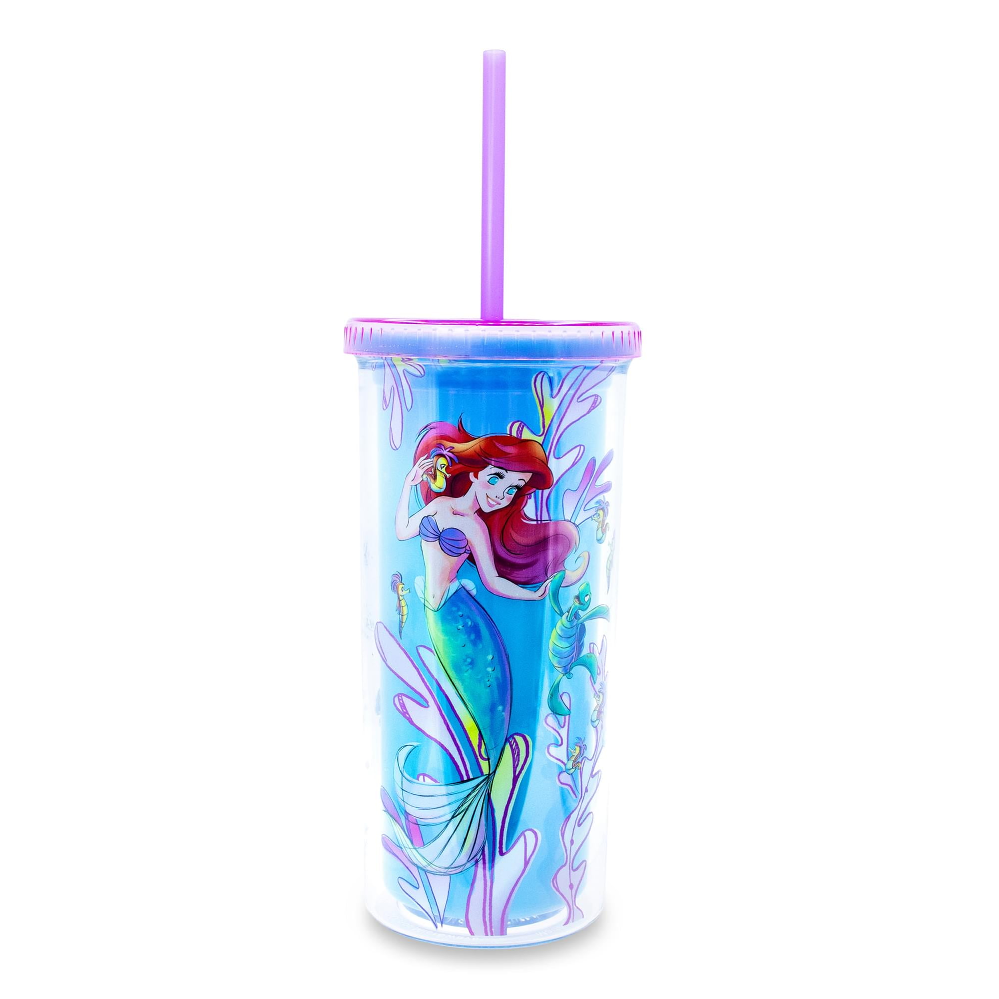 Disney Store The Little Mermaid Ariel Tumbler with Straw Cup