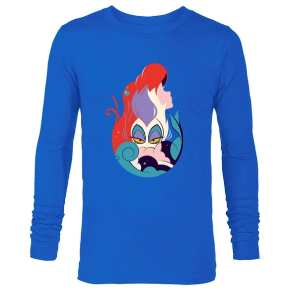 Disney The Little Mermaid Ariel and Ursula - Long Sleeve T-Shirt for Men - Customized-Navy