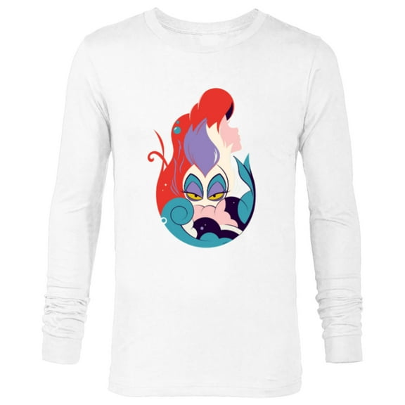 Disney The Little Mermaid Ariel and Ursula - Long Sleeve T-Shirt for Men - Customized-White