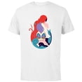 thumbnail image 1 of Disney The Little Mermaid Ariel and Ursula - Short Sleeve Cotton T-Shirt for Adults - Customized-White, 1 of 5