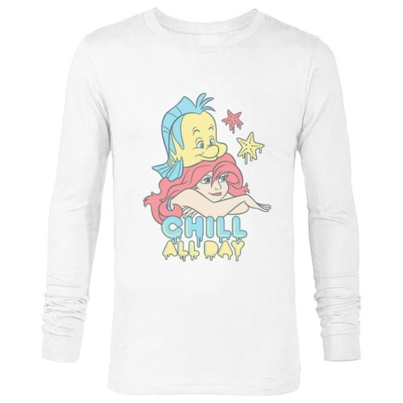 Disney The Little Mermaid Chill All Day - Long Sleeve T-Shirt for Men - Customized-White