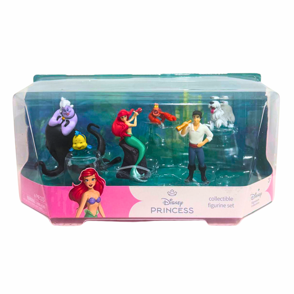 Disney The Little Mermaid Collectible Figure Set with Ariel, Ursula, Eric and Friends, 6 Pieces
