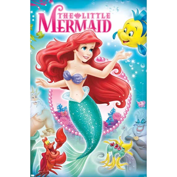 Disney The Little Mermaid - Cover Wall Poster, 14.725" x 22.375"