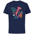 thumbnail image 1 of Disney The Little Mermaid Fan Club Ariel and Friends - Short Sleeve Cotton T-Shirt for Adults - Customized-Navy, 1 of 5