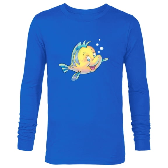 Disney The Little Mermaid Flounder Bubbles T-Shirt - Long Sleeve T-Shirt for Men - Customized-Royal