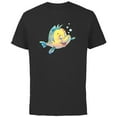thumbnail image 1 of Disney The Little Mermaid Flounder Bubbles T-Shirt - Short Sleeve Cotton T-Shirt for Adults - Customized-Black, 1 of 5