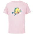 thumbnail image 1 of Disney The Little Mermaid Flounder Bubbles T-Shirt - Short Sleeve Cotton T-Shirt for Adults - Customized-Soft Pink, 1 of 5