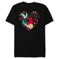 thumbnail image 1 of Disney The Little Mermaid Friends Are Sea-Sational Valentine - Short Sleeve Blended T-Shirt for Adults - Customized-Black, 1 of 5