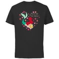 thumbnail image 1 of Disney The Little Mermaid Friends Are Sea-Sational Valentine - Short Sleeve Cotton T-Shirt for Adults - Customized-Black, 1 of 5