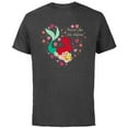 thumbnail image 1 of Disney The Little Mermaid Friends Are Sea-Sational Valentine - Short Sleeve Cotton T-Shirt for Adults - Customized-Charcoal, 1 of 5