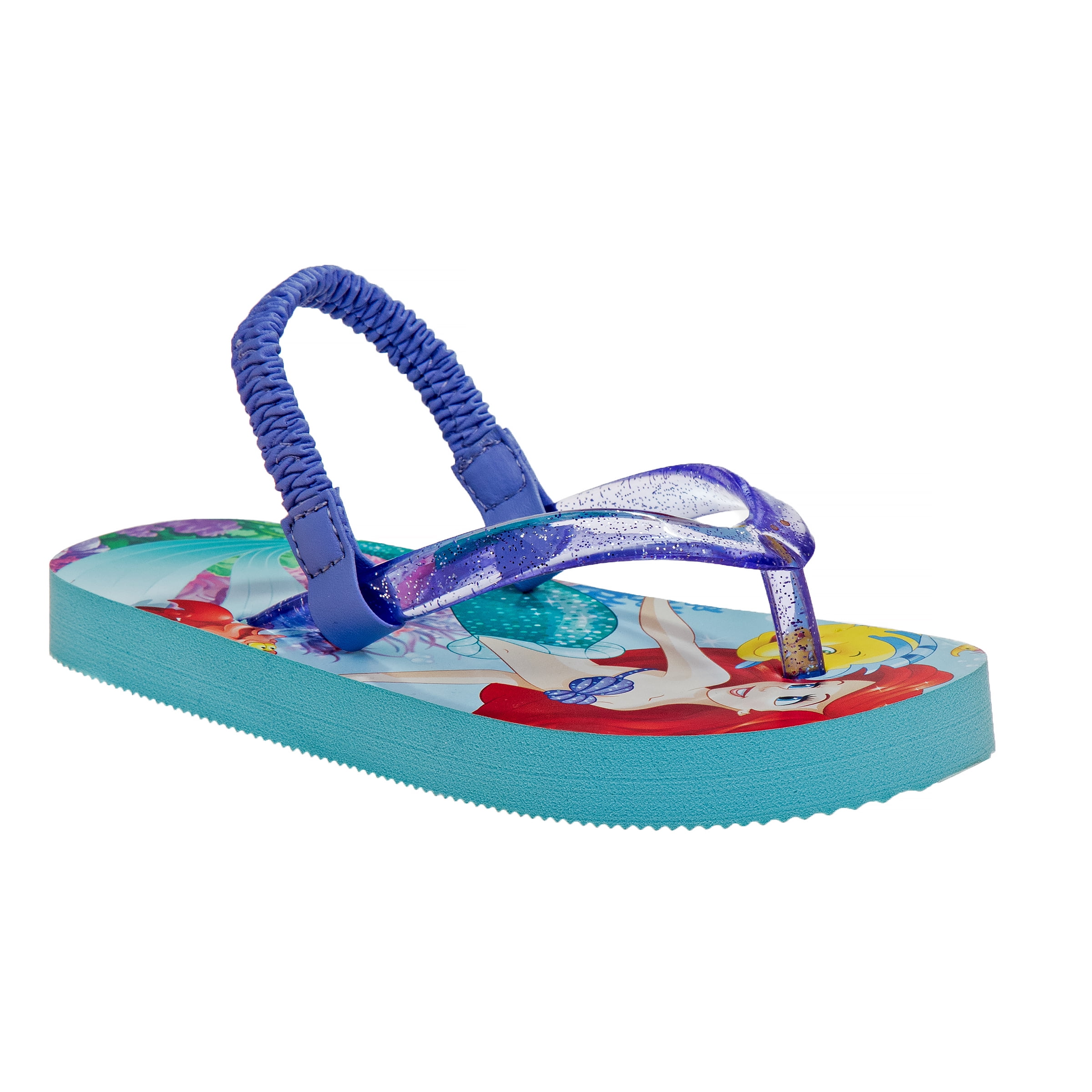 Disney The Little Mermaid Girls Flip Flops with back strap