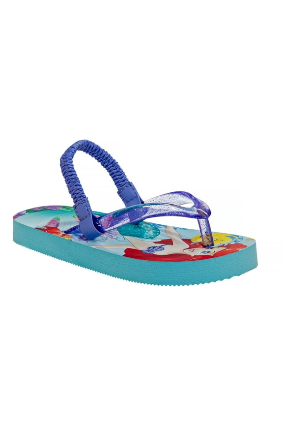 The Little Mermaid Girls Flip Flops with back strap
