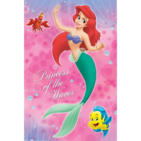 Disney The Little Mermaid - Group Wall Poster, 14.725" x 22.375"