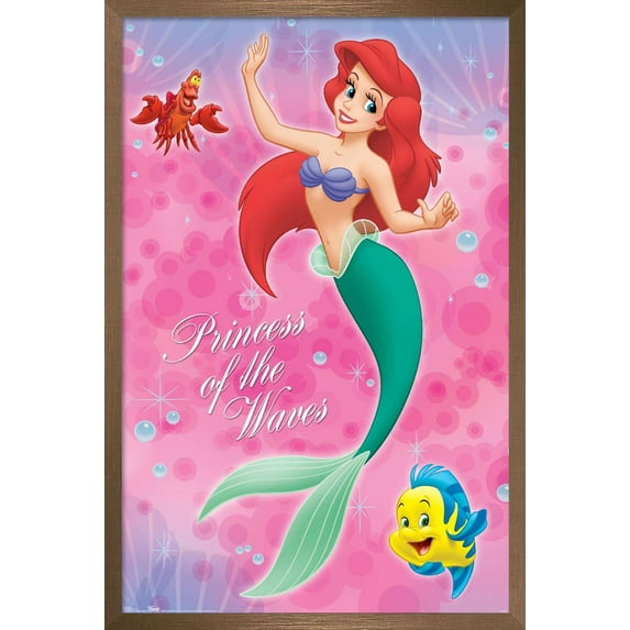 Disney The Little Mermaid - Group Wall Poster, 22.375" x 34", Framed
