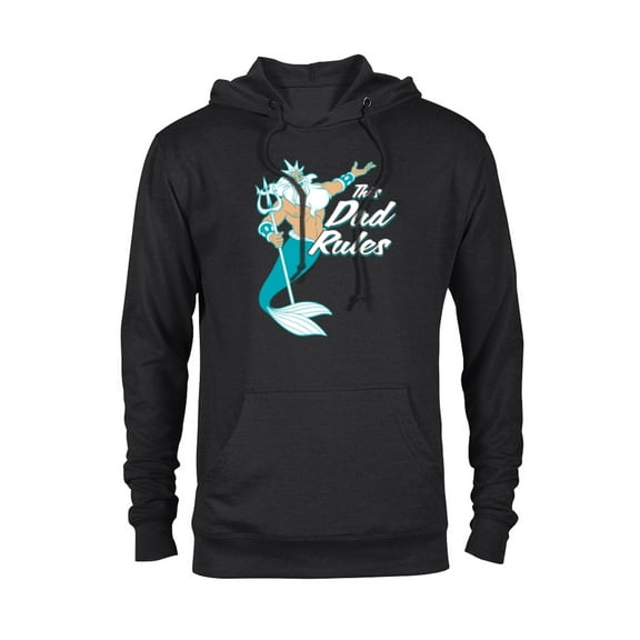 Disney The Little Mermaid King Triton Dad Men's - Pullover Hoodie for Adults - Customized-Black