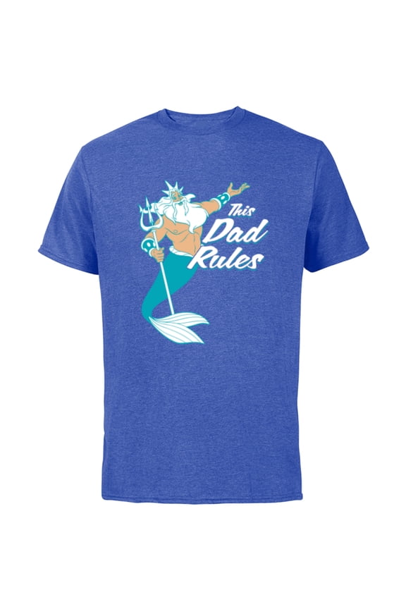 The Little Mermaid King Triton Dad Men's - Short Sleeve Cotton T-Shirt for Adults - Customized-Royal Heather