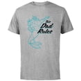thumbnail image 1 of Disney The Little Mermaid King Triton Dad Rules Men's - Short Sleeve Cotton T-Shirt for Adults - Customized-Athletic Heather, 1 of 5