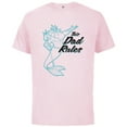 thumbnail image 1 of Disney The Little Mermaid King Triton Dad Rules Men's - Short Sleeve Cotton T-Shirt for Adults - Customized-Soft Pink, 1 of 5