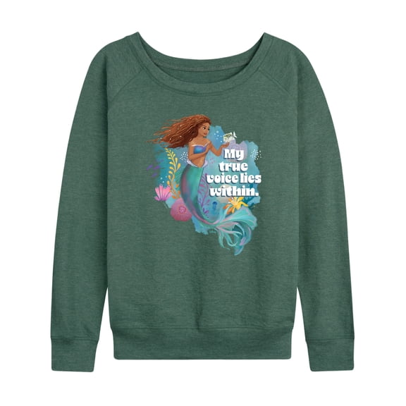 Disney - The Little Mermaid - My True Voice Lies Within - Women's Lightweight French Terry Long Sleeve Shirt