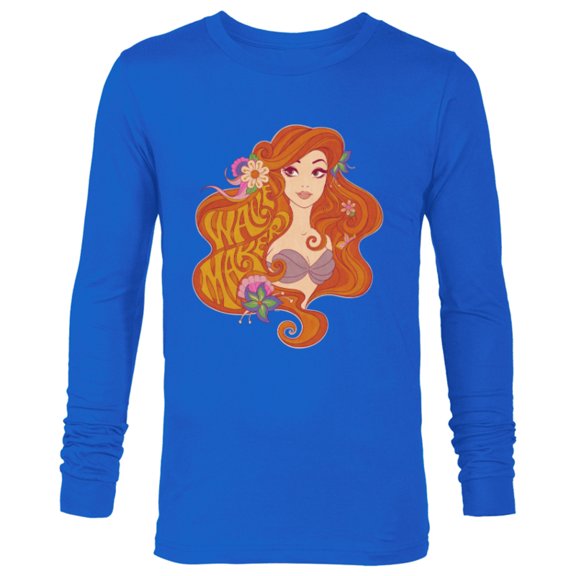 Disney The Little Mermaid Princess Ariel Wave Maker - Long Sleeve T-Shirt for Men - Customized-Navy