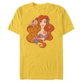 thumbnail image 1 of Disney The Little Mermaid Princess Ariel Wave Maker - Short Sleeve Blended T-Shirt for Adults - Customized-Yellow, 1 of 5