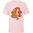 thumbnail image 1 of Disney The Little Mermaid Princess Ariel Wave Maker - Short Sleeve T-Shirt for Kids - Customized-Soft Pink, 1 of 5