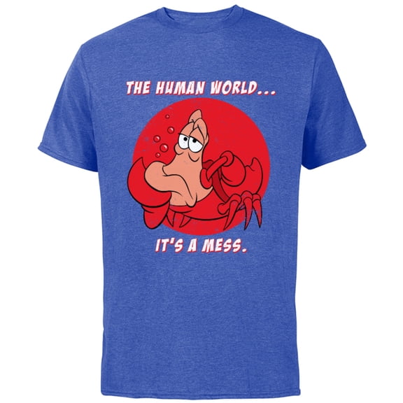 Disney The Little Mermaid Sebastian The Human World T-Shirt - Short Sleeve Cotton T-Shirt for Adults - Customized-Royal Heather