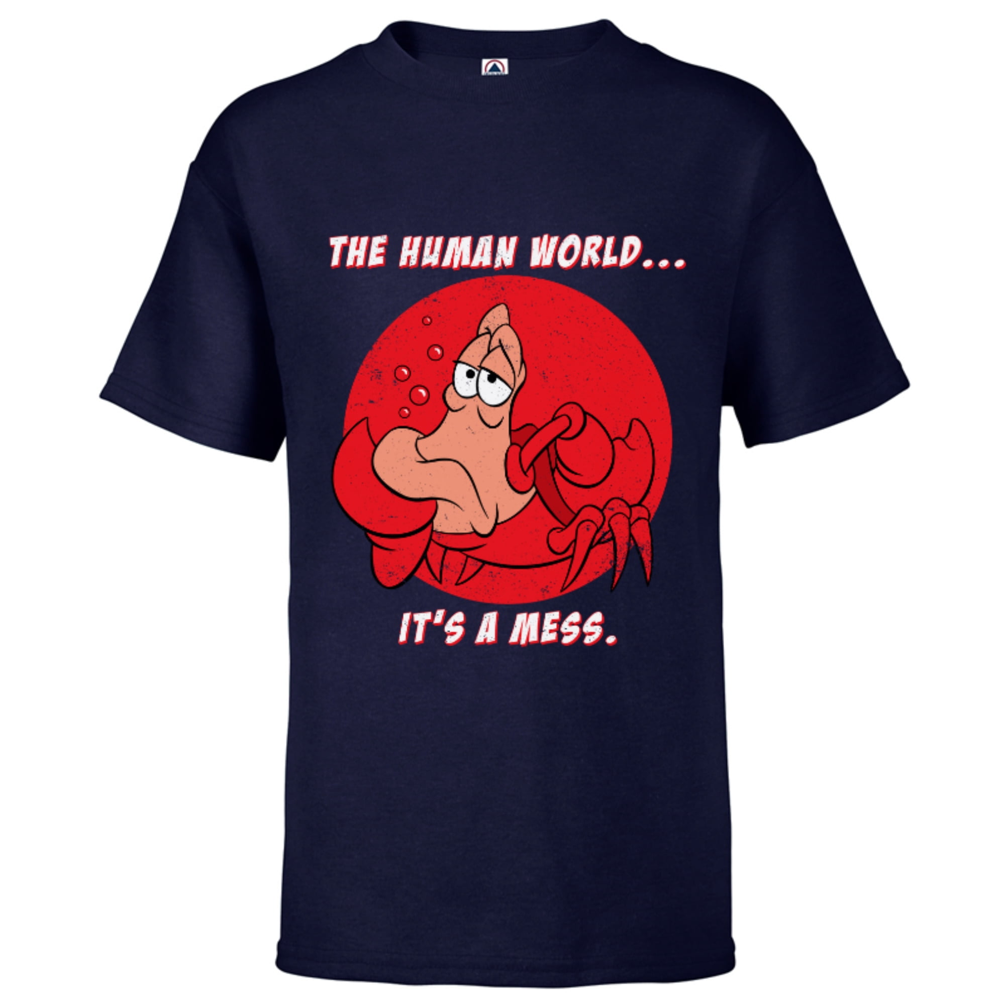 Disney - T-Shirt Mermaid The Kids Human The Customized-Athletic Sleeve Heather T - -Shirt Little World for Sebastian Short