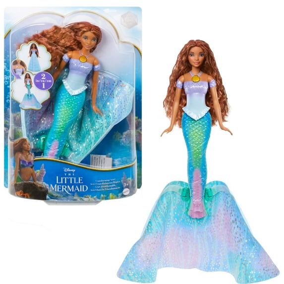 Disney The Little Mermaid Transforming Ariel Fashion Doll, Switch from Human to Mermaid