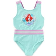 Disney The Little Mermaid UPF 50+ One Piece Bathing Suit (Girls), Sizes 2T-6