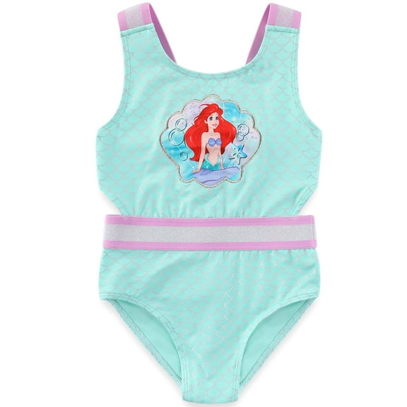 Disney The Little Mermaid UPF 50+ One Piece Bathing Suit (Girls), Sizes 2T-6