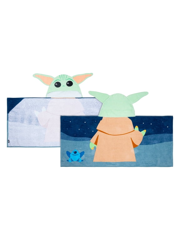 Disney The Mandalorian Baby Yoda 2 Pack Hooded Towels