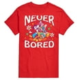 thumbnail image 1 of Disney - The Mickey Mouse Group - Never Bored - Men's Short Sleeve Graphic T-Shirt, 1 of 4