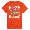 thumbnail image 1 of Disney - The Mickey Mouse Group - Never Bored - Men's Short Sleeve Graphic T-Shirt, 1 of 4