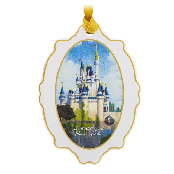 Disney The Most Magical Place on Earth Ceramic Disc Ornament Cinderella Castle